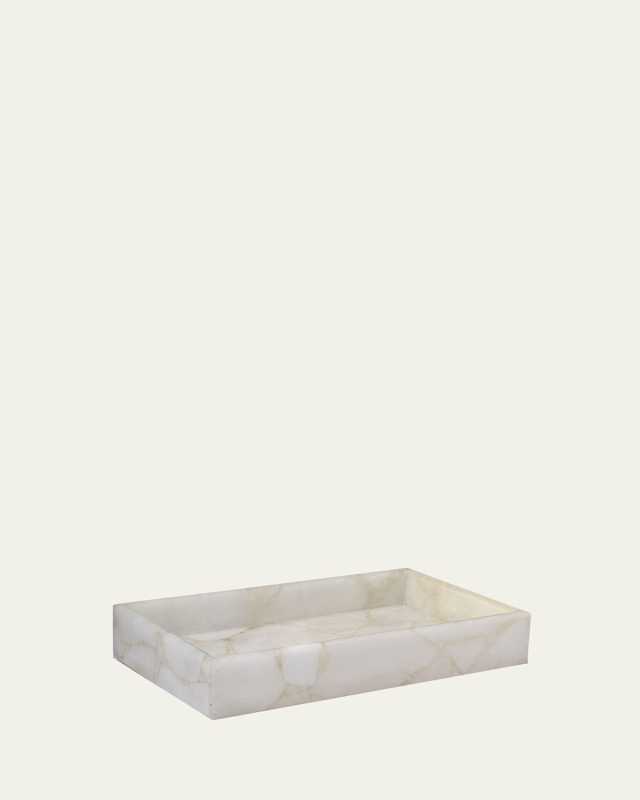 White Quartz Vanity Tray
